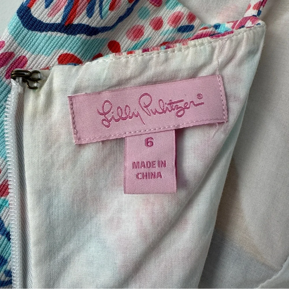 Lilly Pulitzer Mini Dress -Shell Pattern - Size 6 - Picture 6 of 6